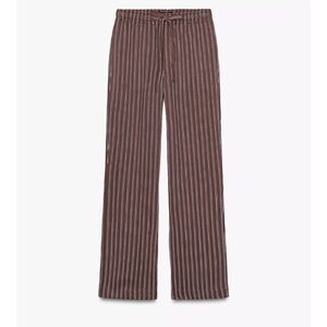 Brown Striped Pants
